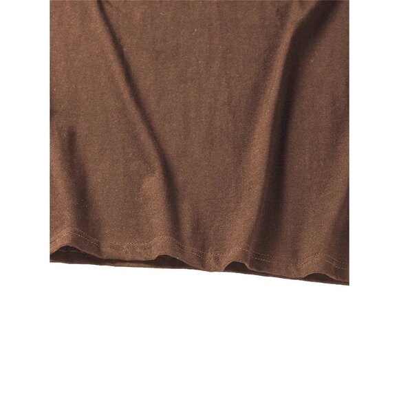 NWT ROMWE‎ Mens Skull & Floral Print Tee Size XL Color Brown - Picture 6 of 9